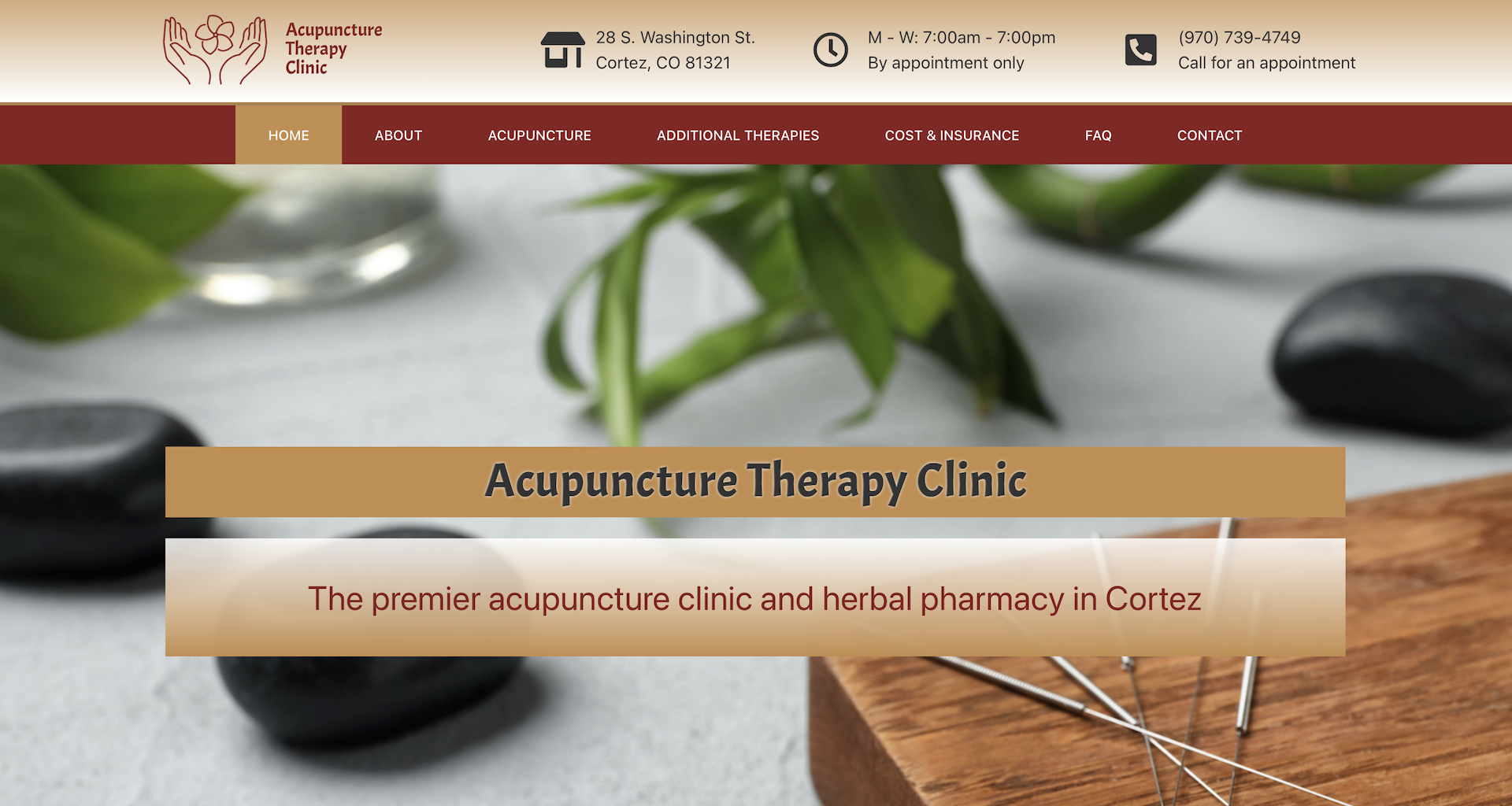 Cortez Web Services portfolio site for Acupuncture Therapy Clinic