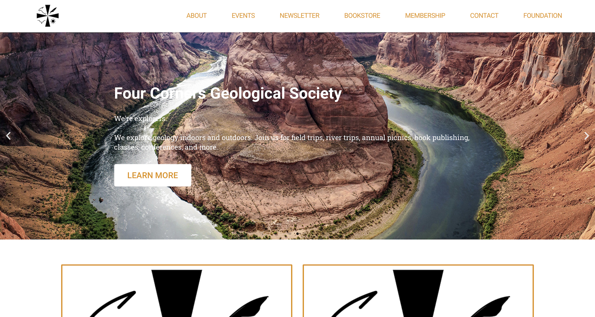 Cortez Web Services portfolio site for Four Corners Geological Society